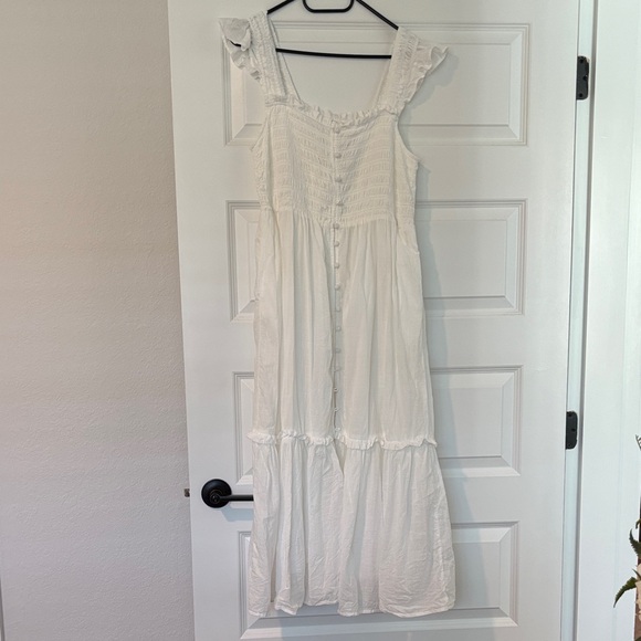 Anthropologie “Peregrine” Square-Neck Midi Dress – White - Picture 2 of 5